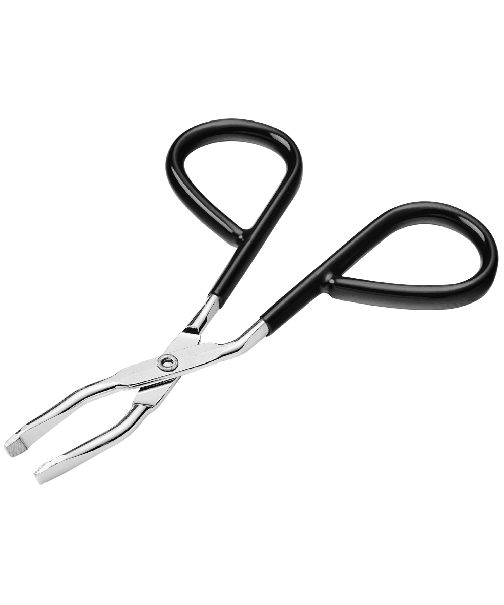 Angled image of a black TRUYU Scissor Tweezer