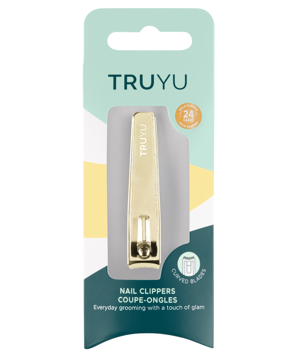 TRUYU Gold Curve Nail Clipper in packaging.
