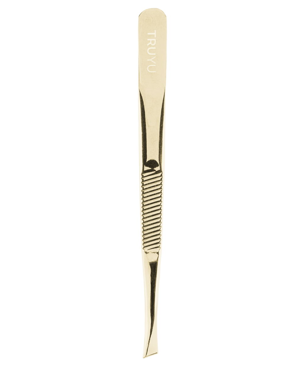 TRUYU Gold Slant Tip Tweezer