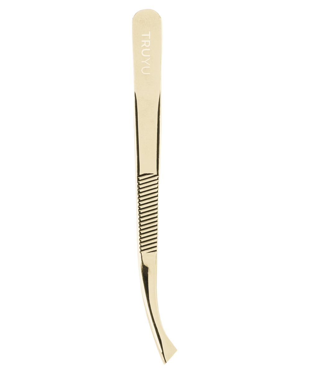 TRUYU Gold Slant Tip Tweezer