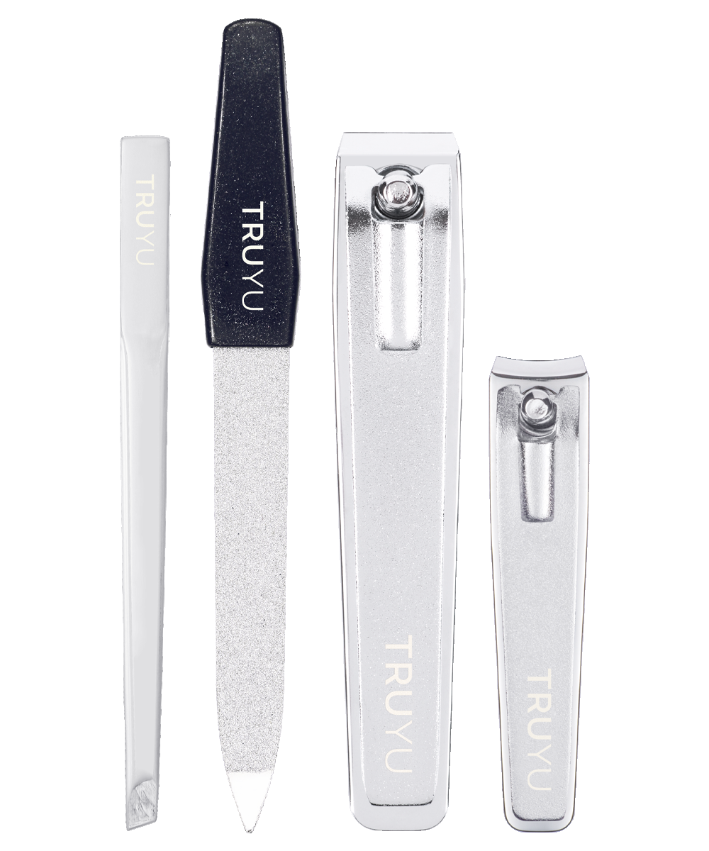 TRUYU 365 Daily Grooming Essentials. Tweezer, Nail File, Nail Clipper and Toenail Clipper.