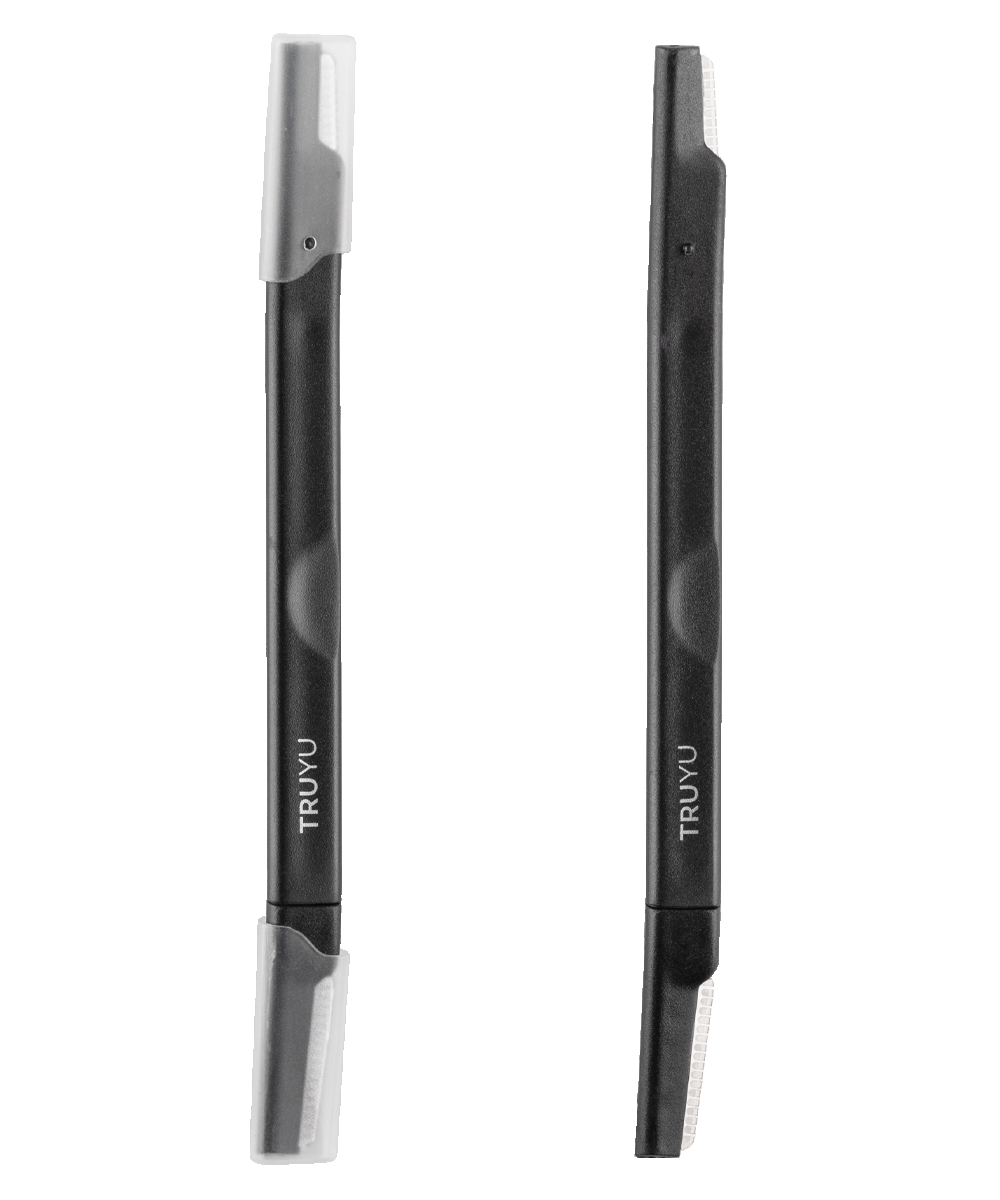 TRUYU 2 Pack of black facial razors