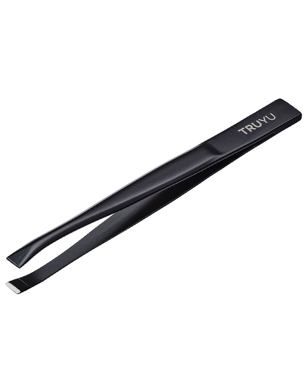 Angled image of a black TRUYU Square Tip Tweezer