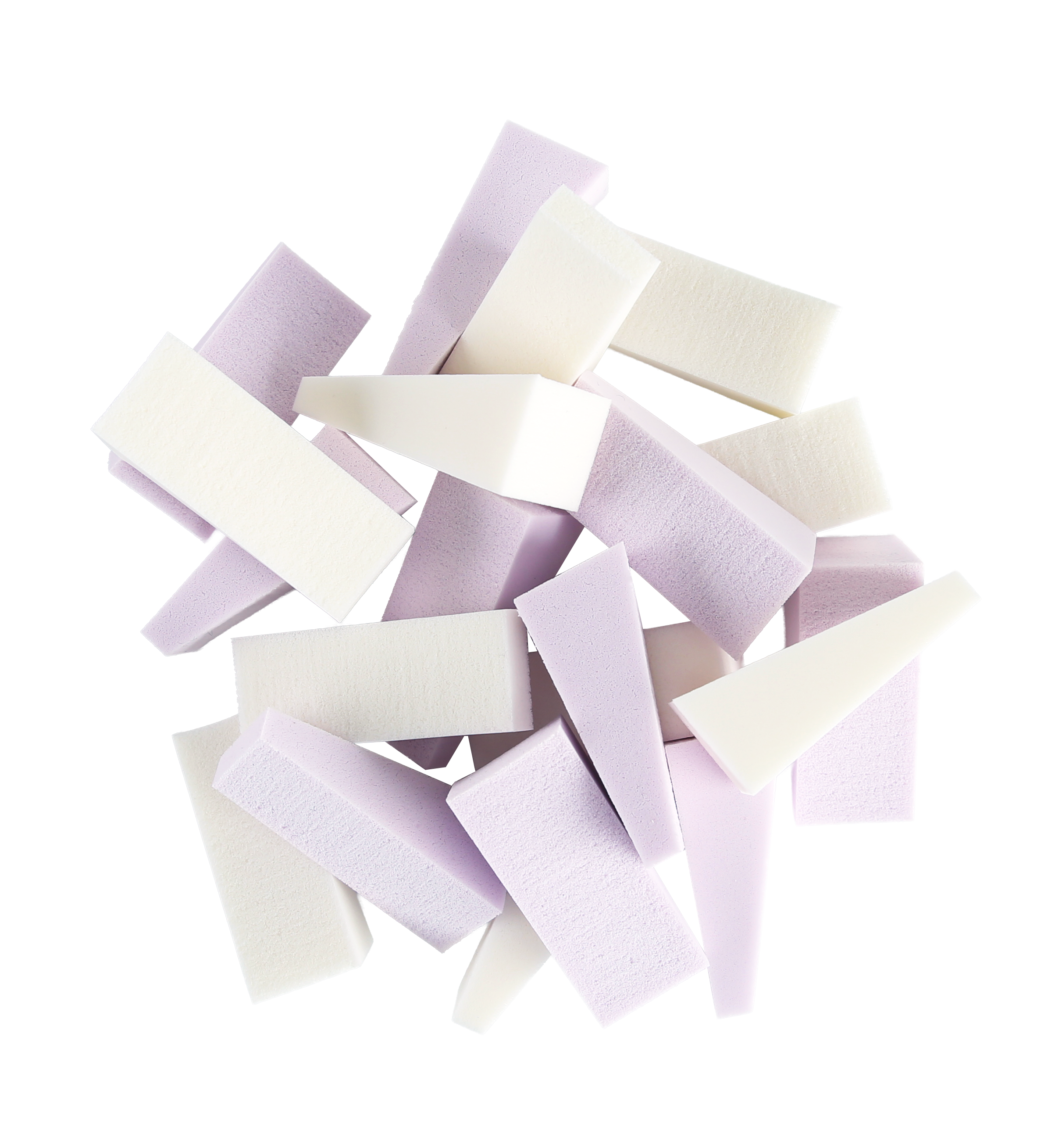 TRUYU Makeup Wedges. 20 Pack. White & Lilac Wedges