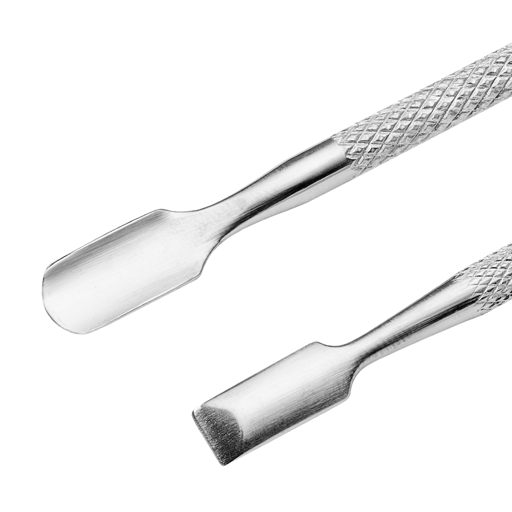 Zoomed in image of TRUYU Cuticle & Nail Care Duo. Close up of curved and straight ends.