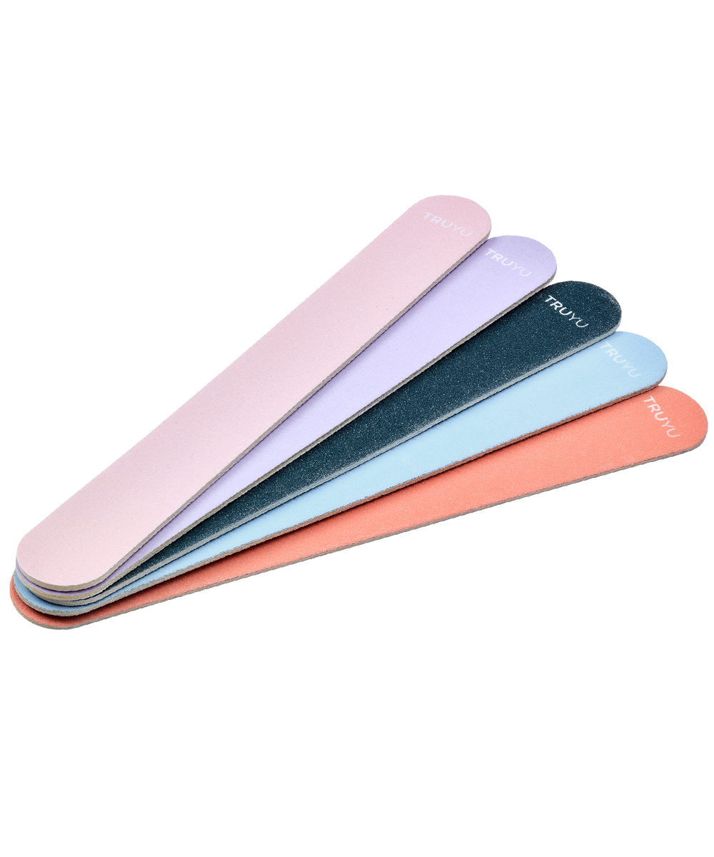 Angled image of TRUYU Emery Files (pack of 5). Multi colours.