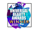Universal Beauty Awards Winner 2026 logo with colorful abstract design